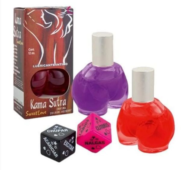 Dados Kamasutra Y Lubricante Sweet Love 12 ml