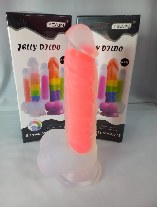 Jelly Dildo Multicolor Naranja