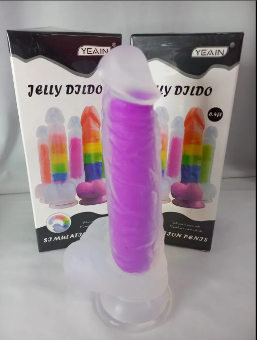 Jelly Dildo Multicolor Morado